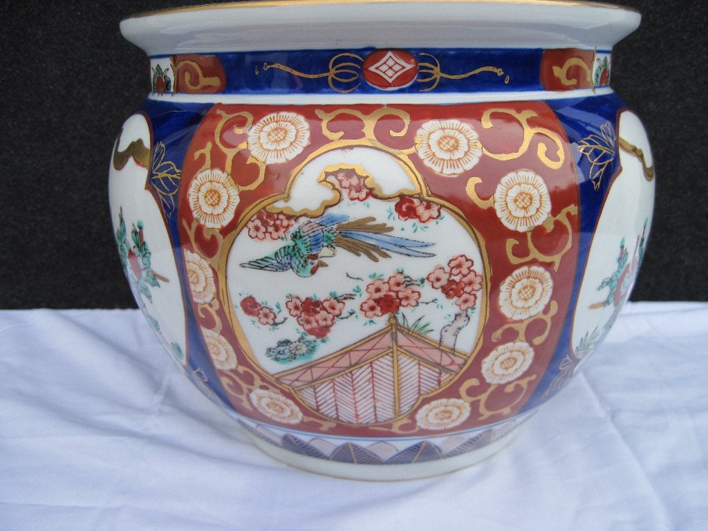 Grand cachepo Imari - parfait état, à PRIX AVANTAGEUX, Antiquités & Art, Antiquités | Porcelaine, Enlèvement ou Envoi
