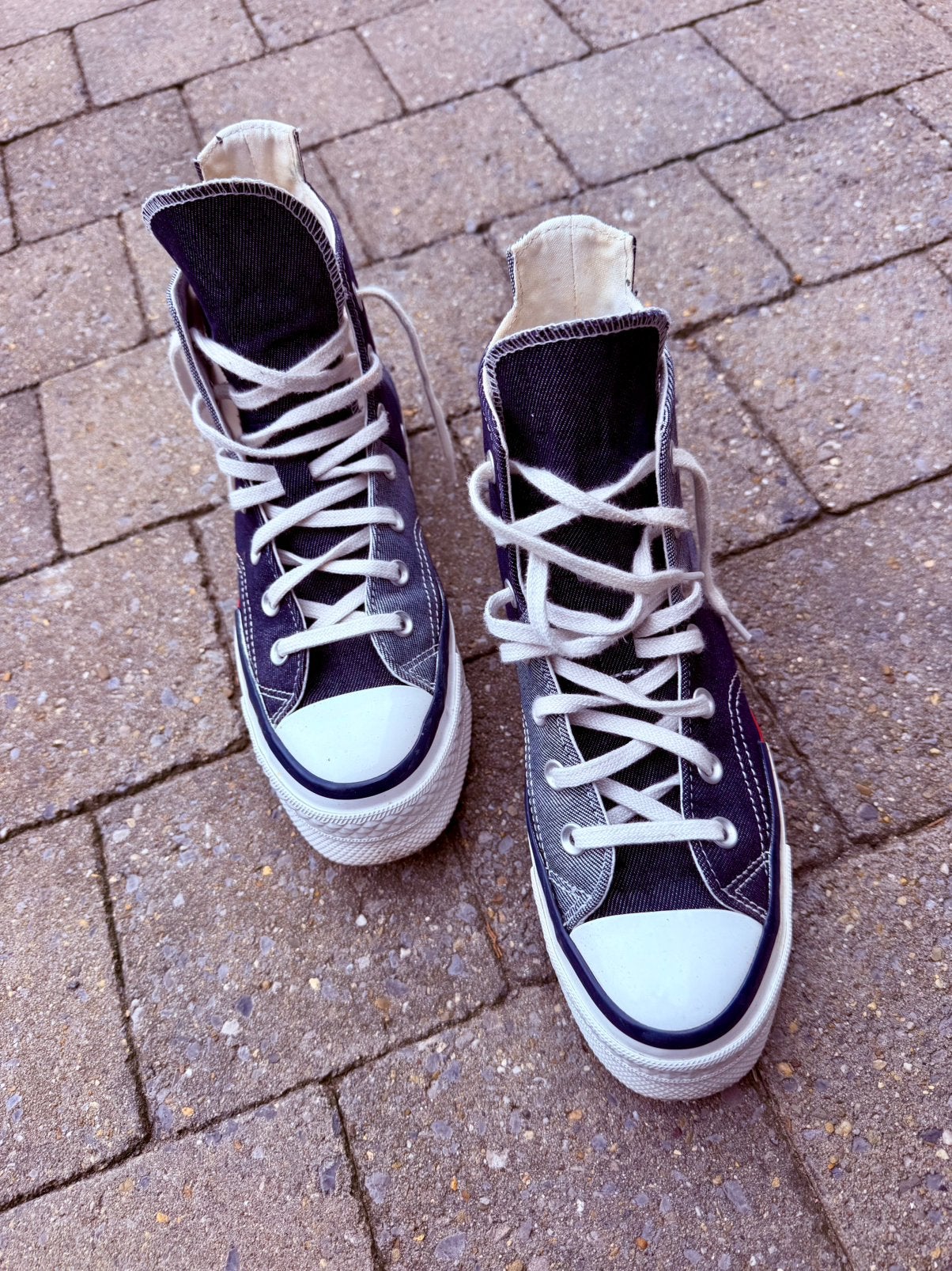 Converse Chuck 70 Plus High Top gedeconstrueerd, Kleding | Dames, Ophalen, Blauw, Sneakers, Gedragen