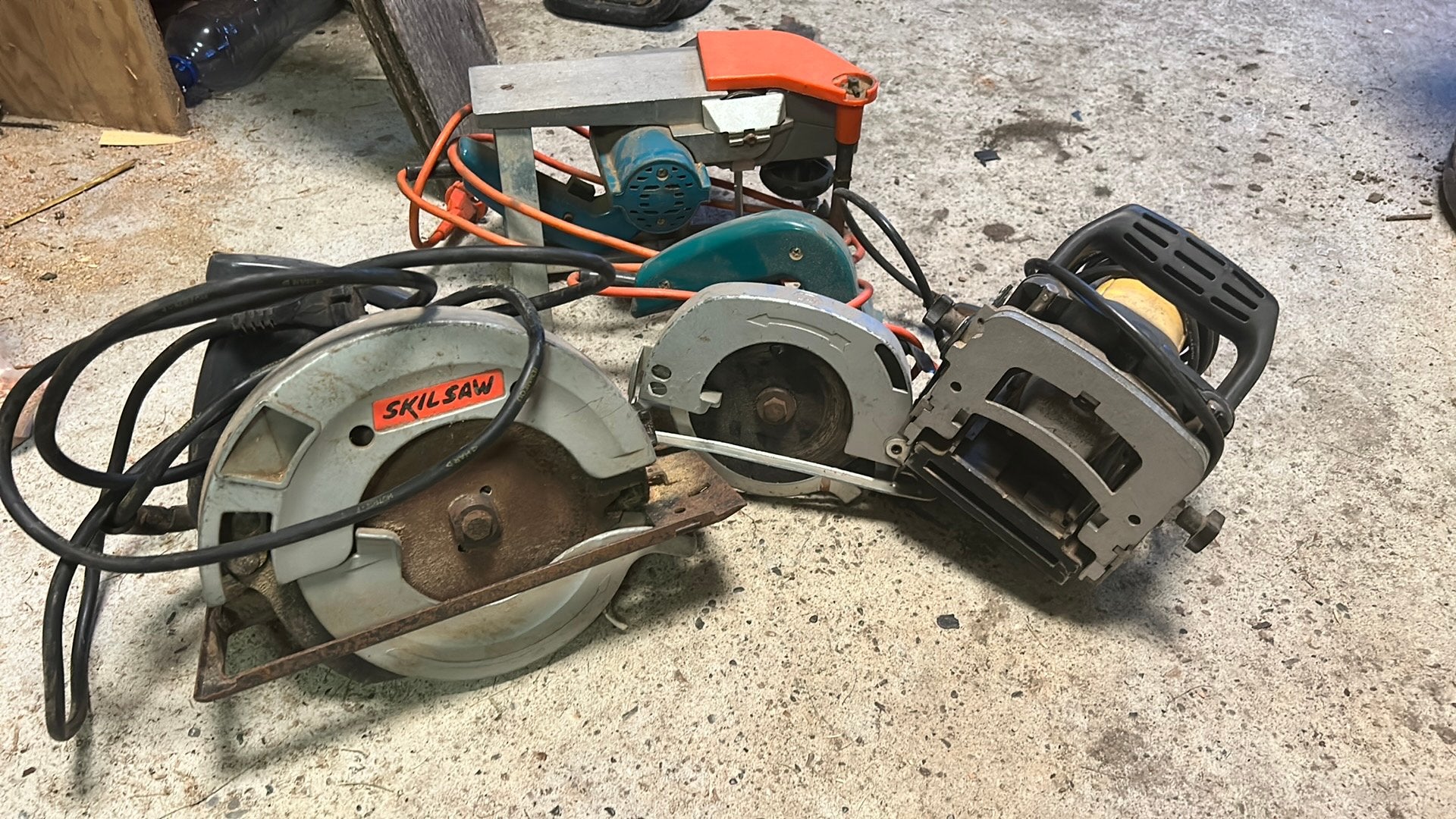 Afkortzagen,schaafmachine, lamello machine, Bricolage & Construction, Enlèvement, Utilisé