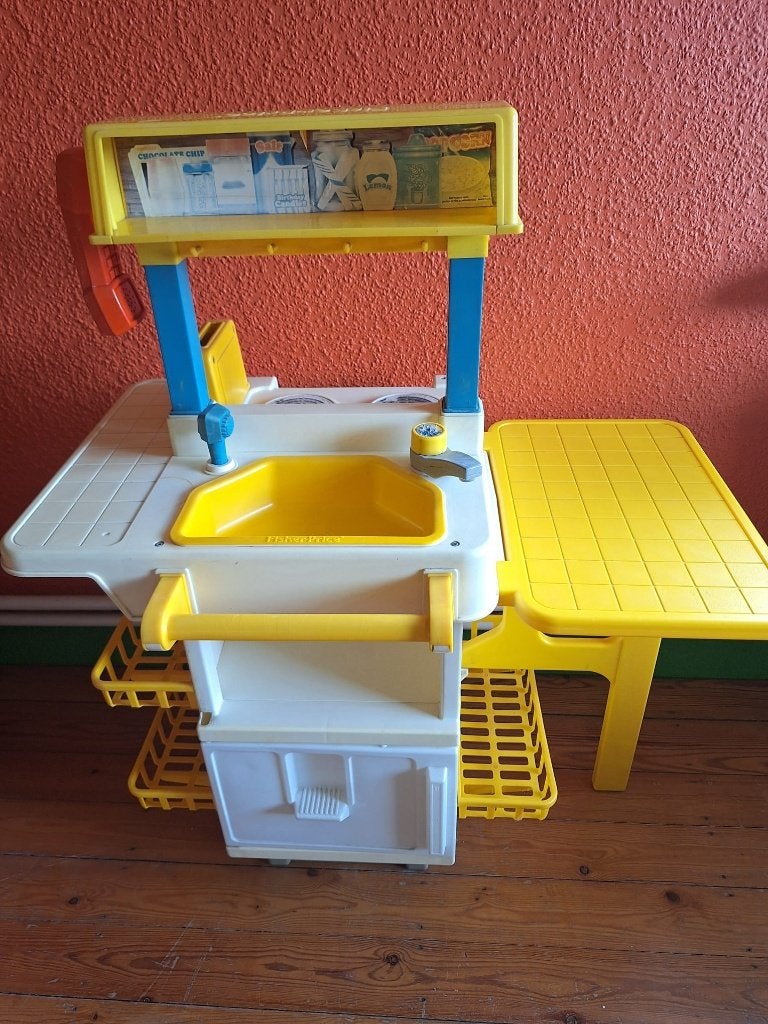 Vintage keukentje Fisher Price met alle toebehoren, Kinderen en Baby's, Speelgoed | Fisher-Price, Ophalen