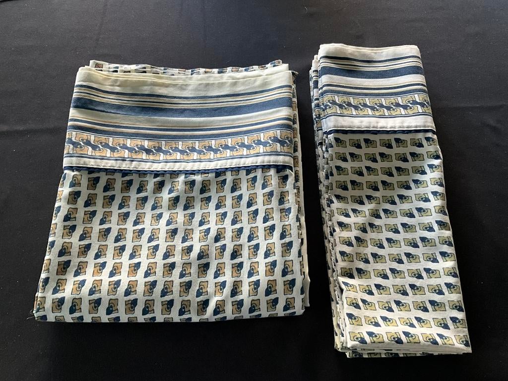 Nieuw vintage laken en 2 slopen., Enlèvement, Neuf, Deux personnes
