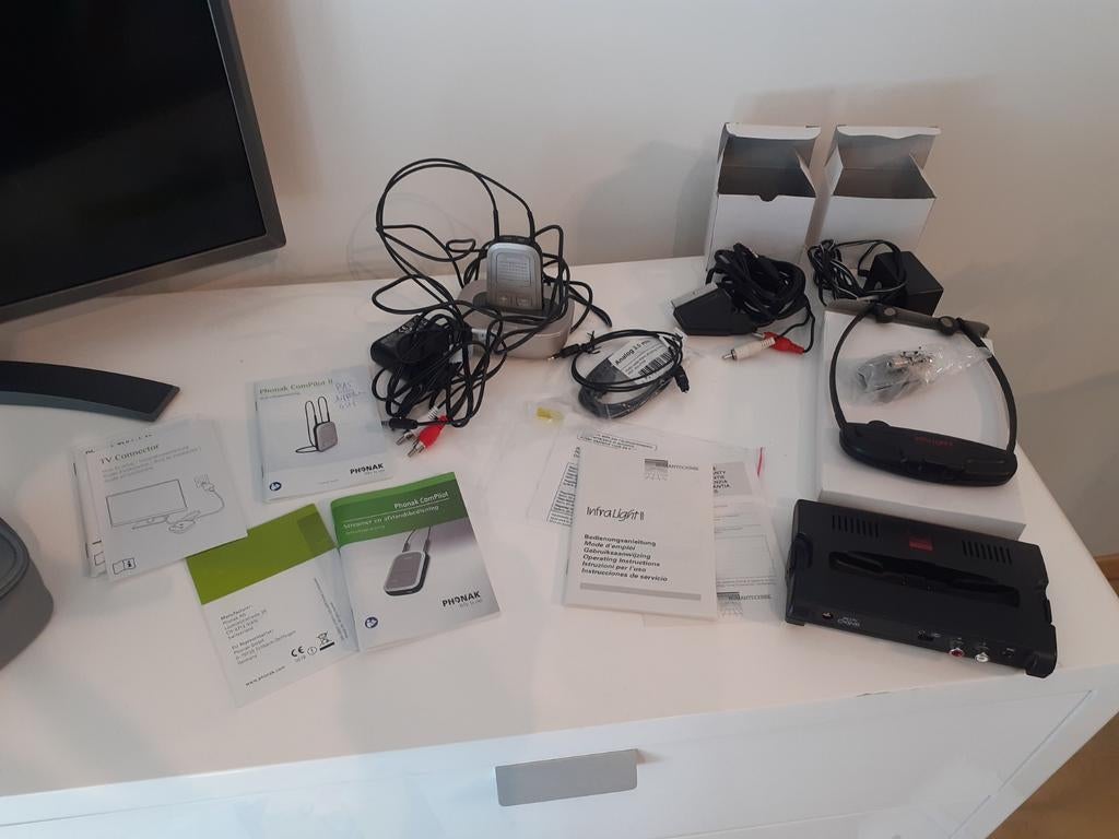 Hoorapparaten audio Phonak/TVLinkII en Infralight II, Elektronische apparatuur, Ophalen of Verzenden