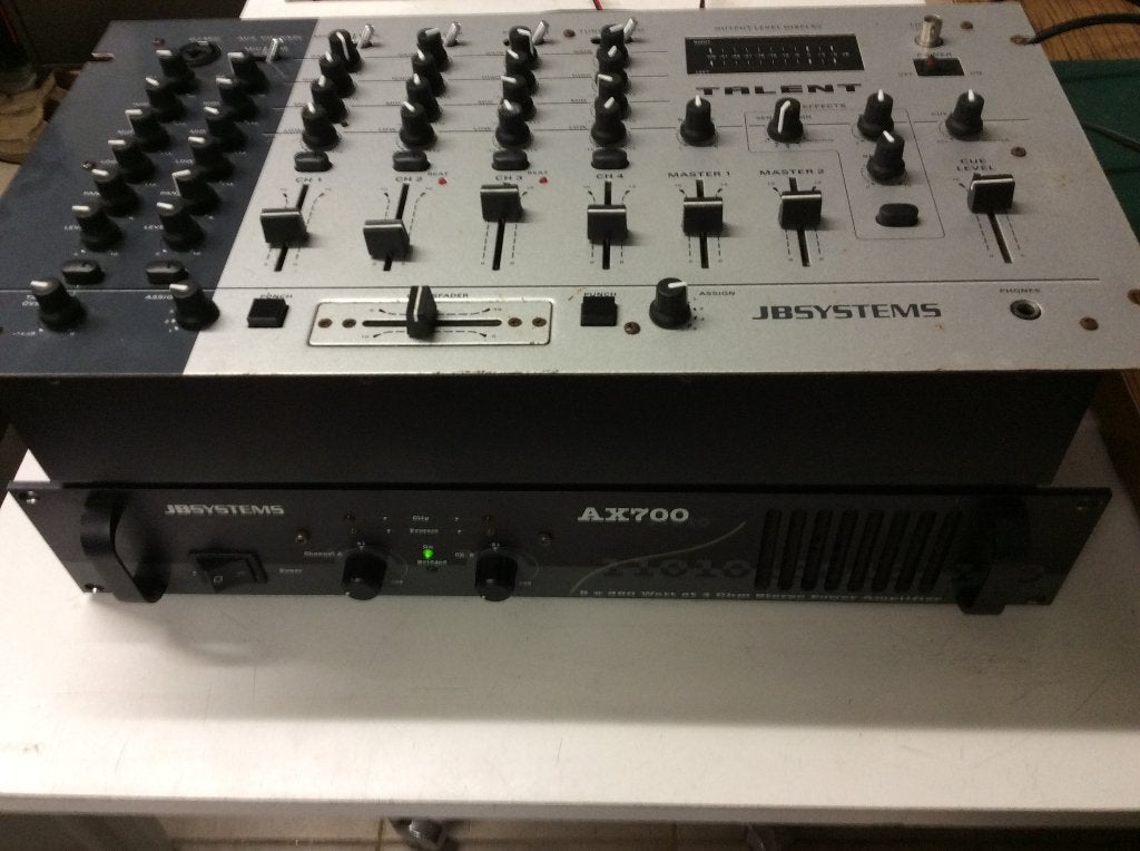 Stereo JB-System versterker + mengpaneel, Enlèvement ou Envoi, Utilisé, Autres marques, Composants en vrac