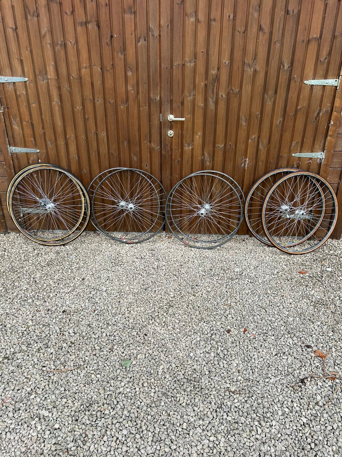 4 retro wielsets (campagnolo/shimano), Enlèvement, Comme neuf