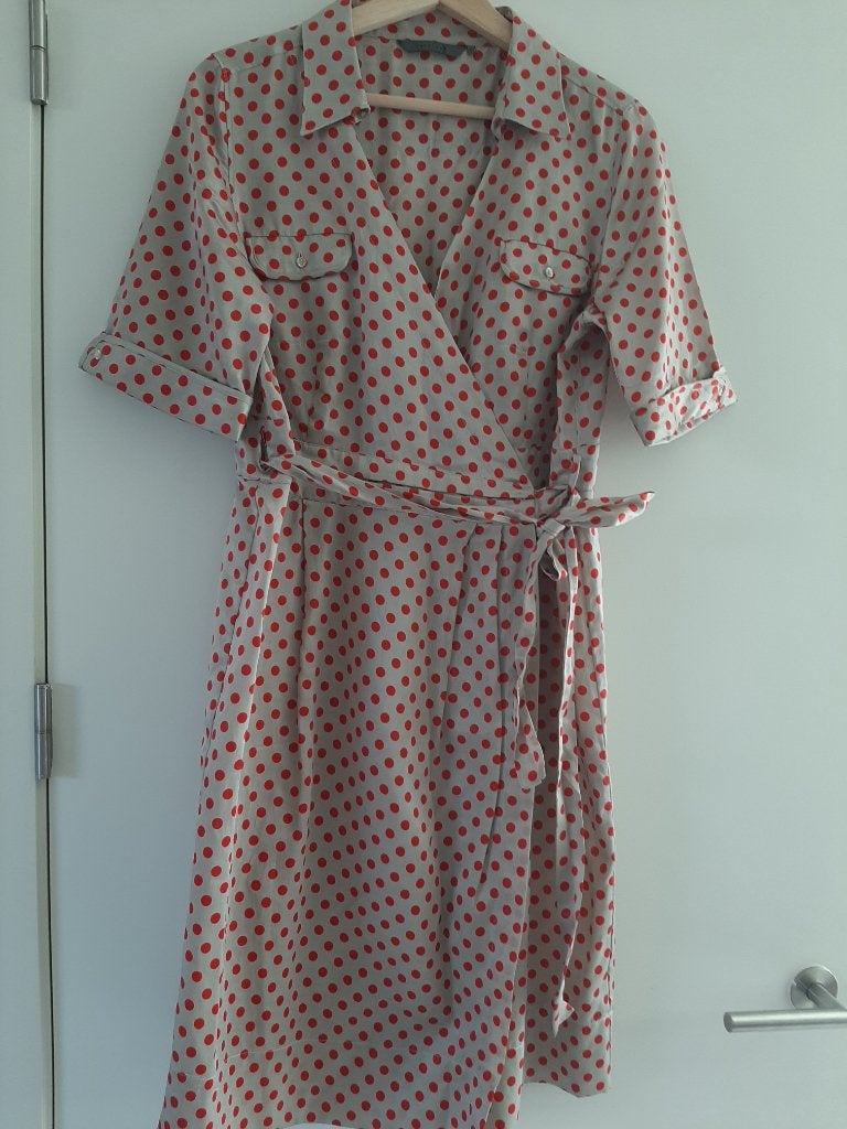 KLEEDJE XANDRES, Beige, Maat 42/44 (L), Ophalen of Verzenden, Zo goed als nieuw