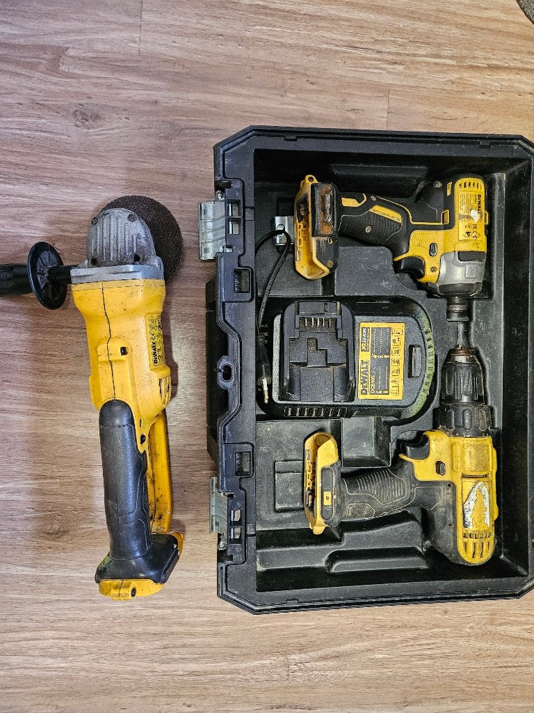 Dewalt slijpschijf + schroefmachine 18 volt, Ophalen, Zo goed als nieuw, Haakse handslijpmachine