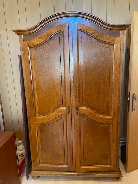 kleerkast in eik 2-deurs, Huis en Inrichting, Kasten | Kleerkasten, Ophalen, Met deur(en), 100 tot 150 cm, Klassiek