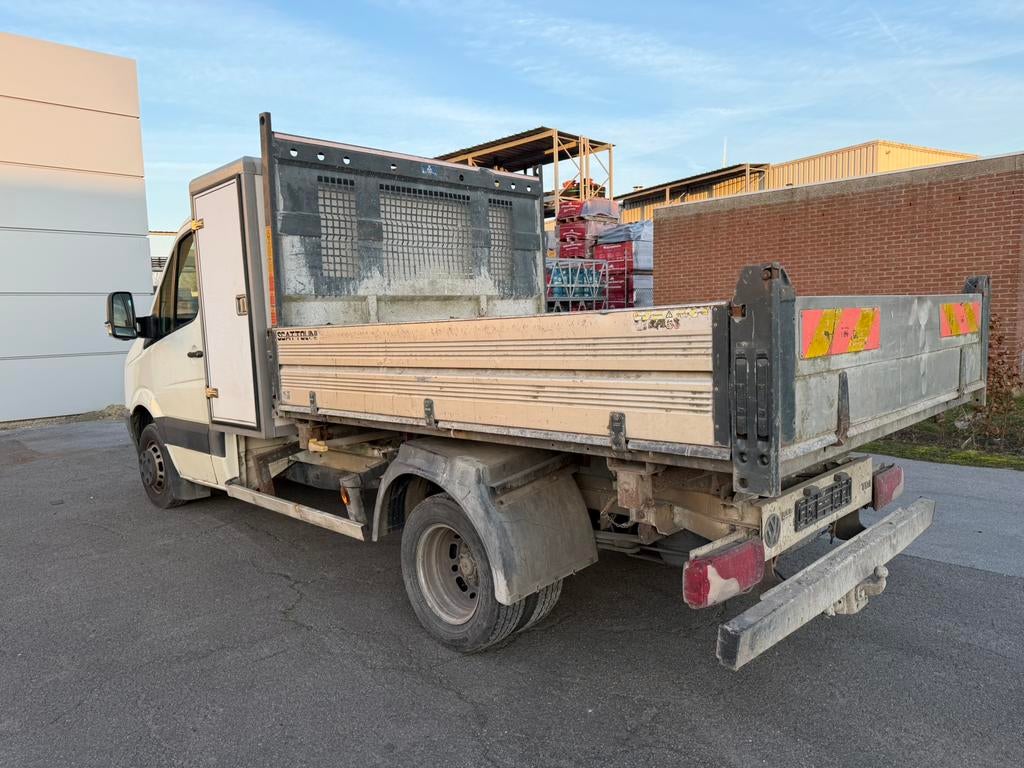 Vw Crafter Openlaaddbak Kipper,Bj 2008,Automatic,RIJBEWIJS C, Stof, Volkswagen, Wit, Bedrijf