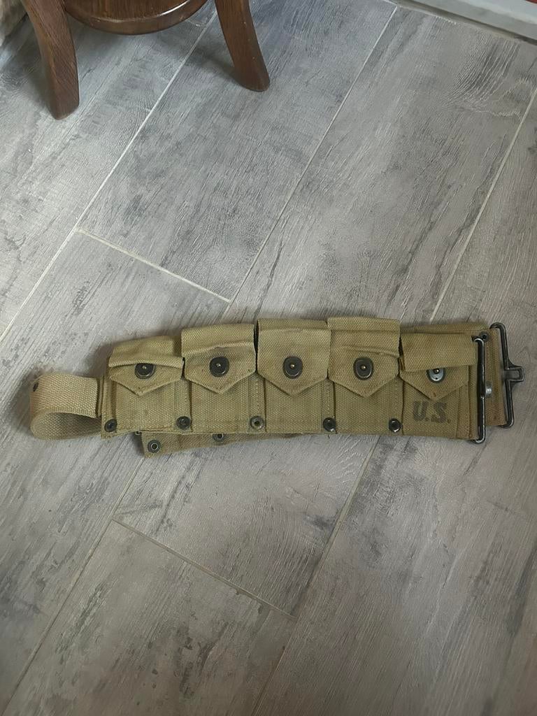 Ceinturon Garand US army ww2, Collections, Enlèvement ou Envoi
