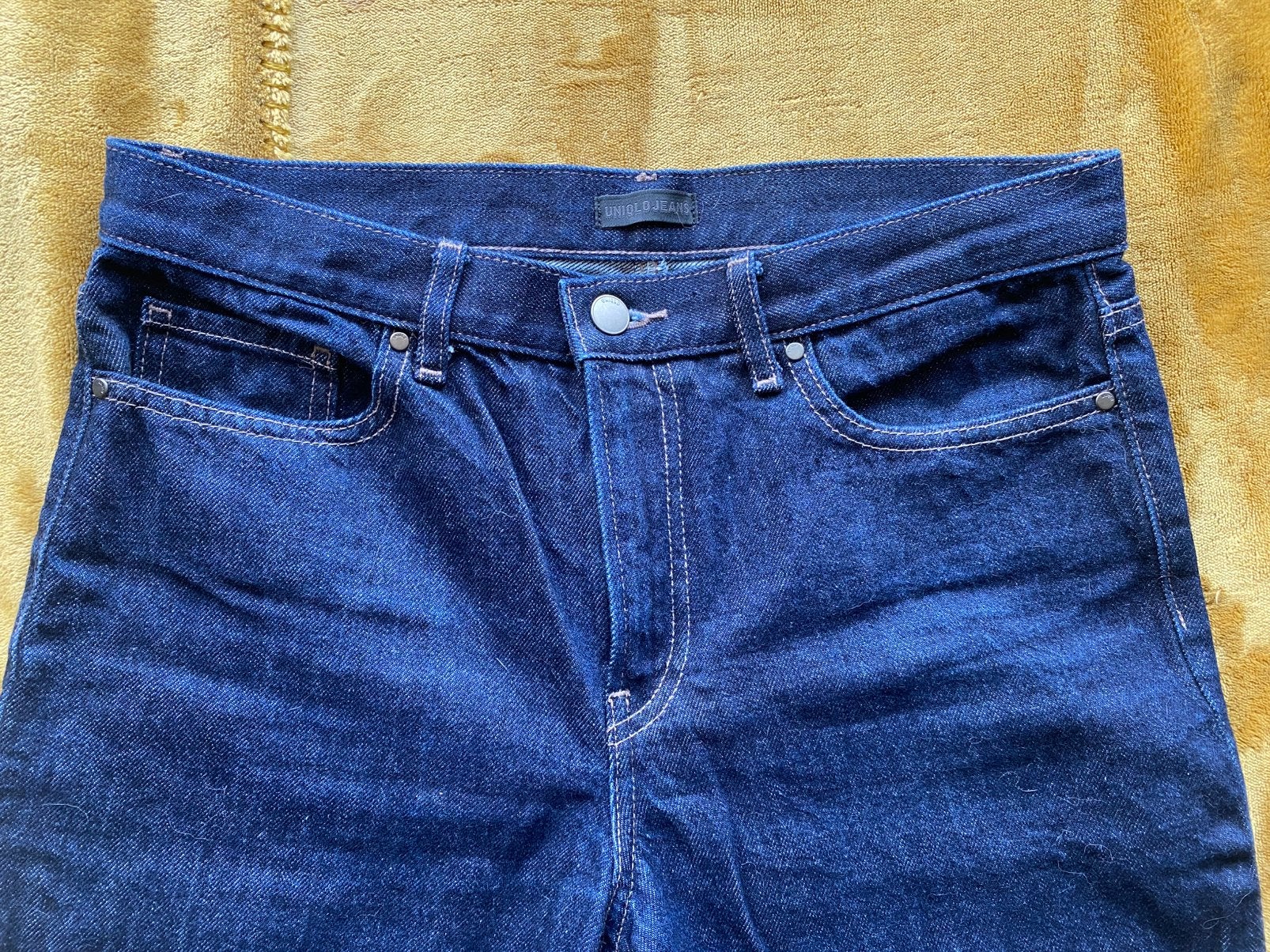 Jean large Uniqlo, Enlèvement ou Envoi, Comme neuf, Bleu, W27 (confection 34) ou plus petit