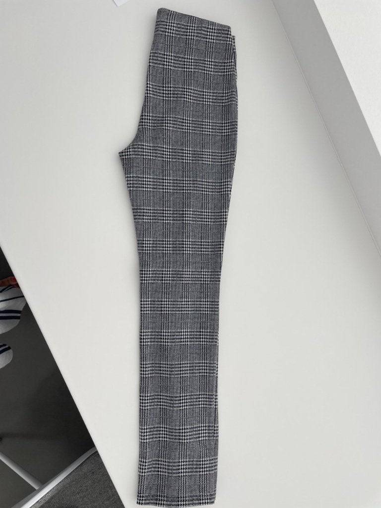 Zwarte/wit pied de poule broek XS, H&M, Zwart, Ophalen of Verzenden, Zo goed als nieuw