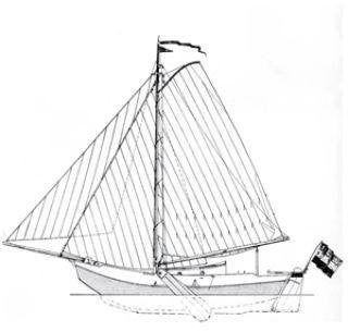 Cheminée à voile 'Arendina', 10 m, 70 cm, Diesel, Acier