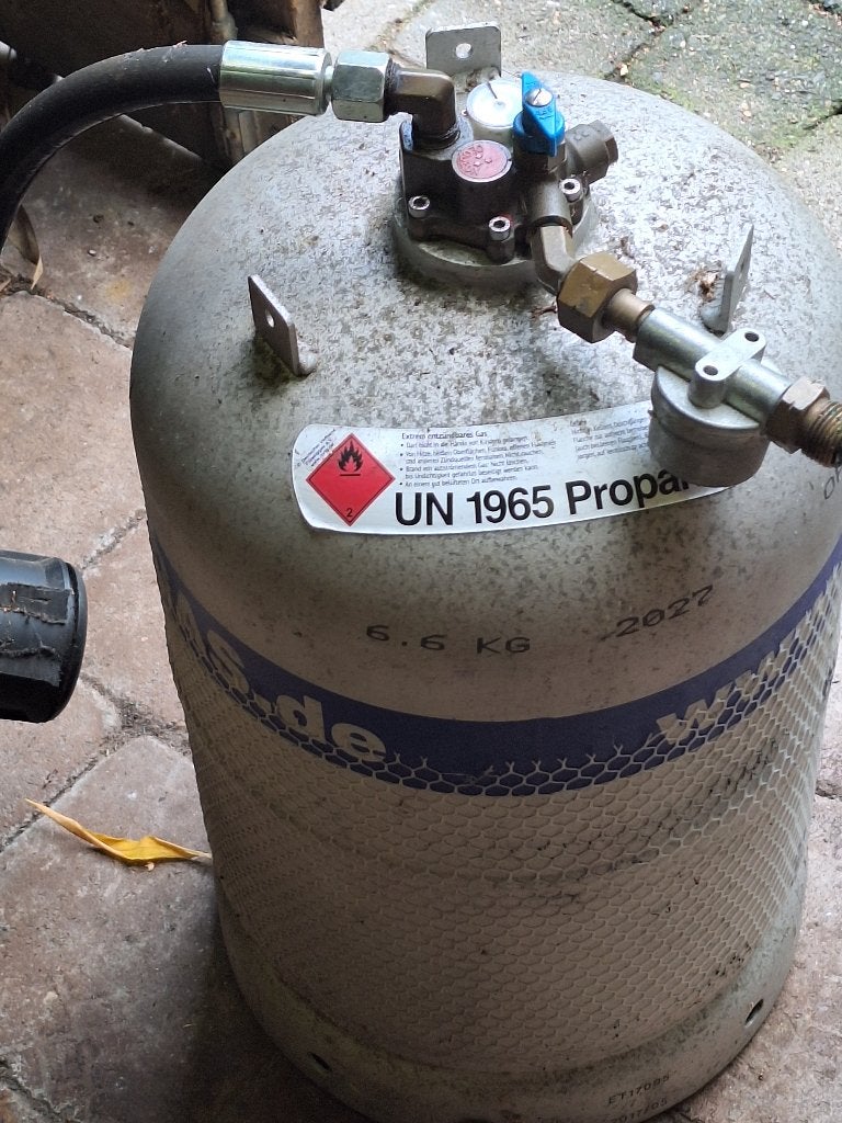 LPG fles in Aluminium, Ophalen, Gebruikt