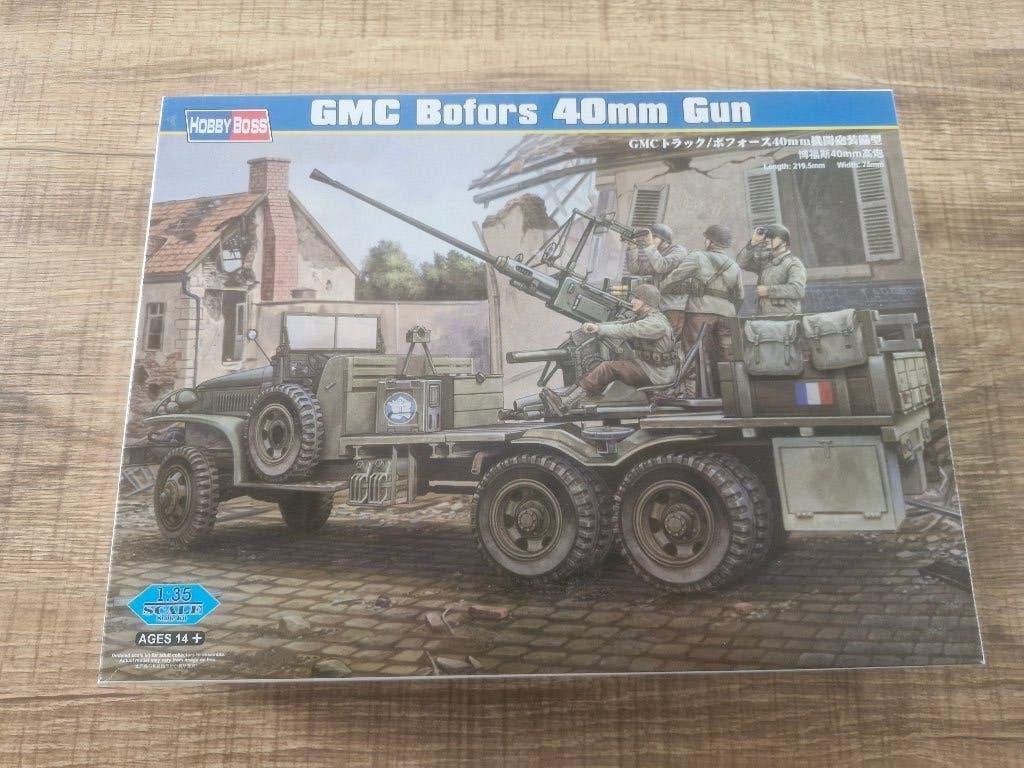 HobbyBoss 1/35 GMC Bofors 40mm Gun, Hobby en Vrije tijd, Overige merken, 1:32 tot 1:50, Nieuw, Ophalen of Verzenden