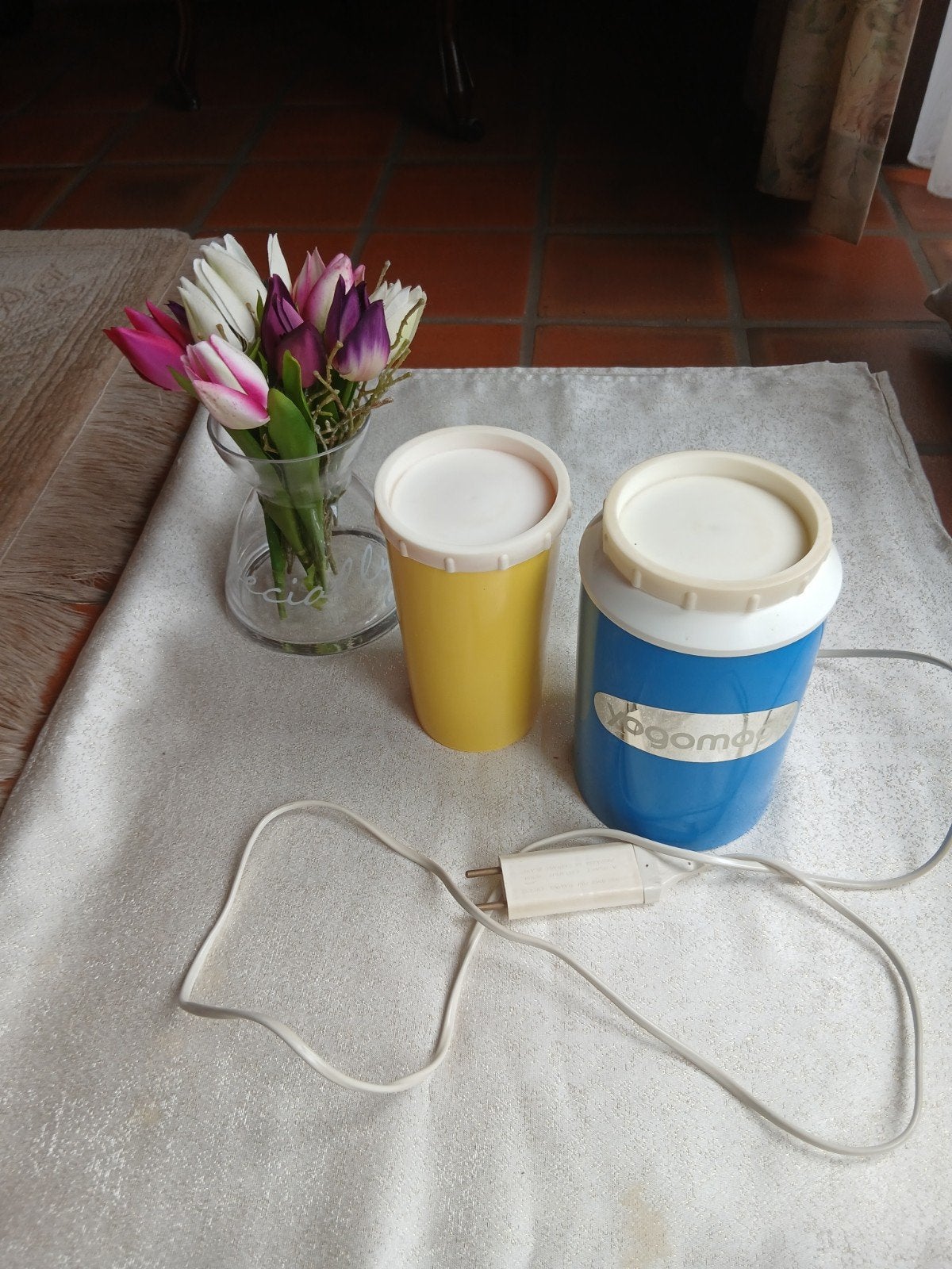 Vintage elektrische thermobekers met snoer – set van 2, Verzamelen, Ophalen of Verzenden