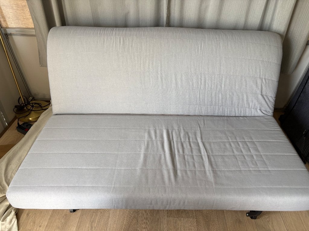 Canapé-lit IKEA gris, Gris, 140 cm, Enlèvement, Utilisé
