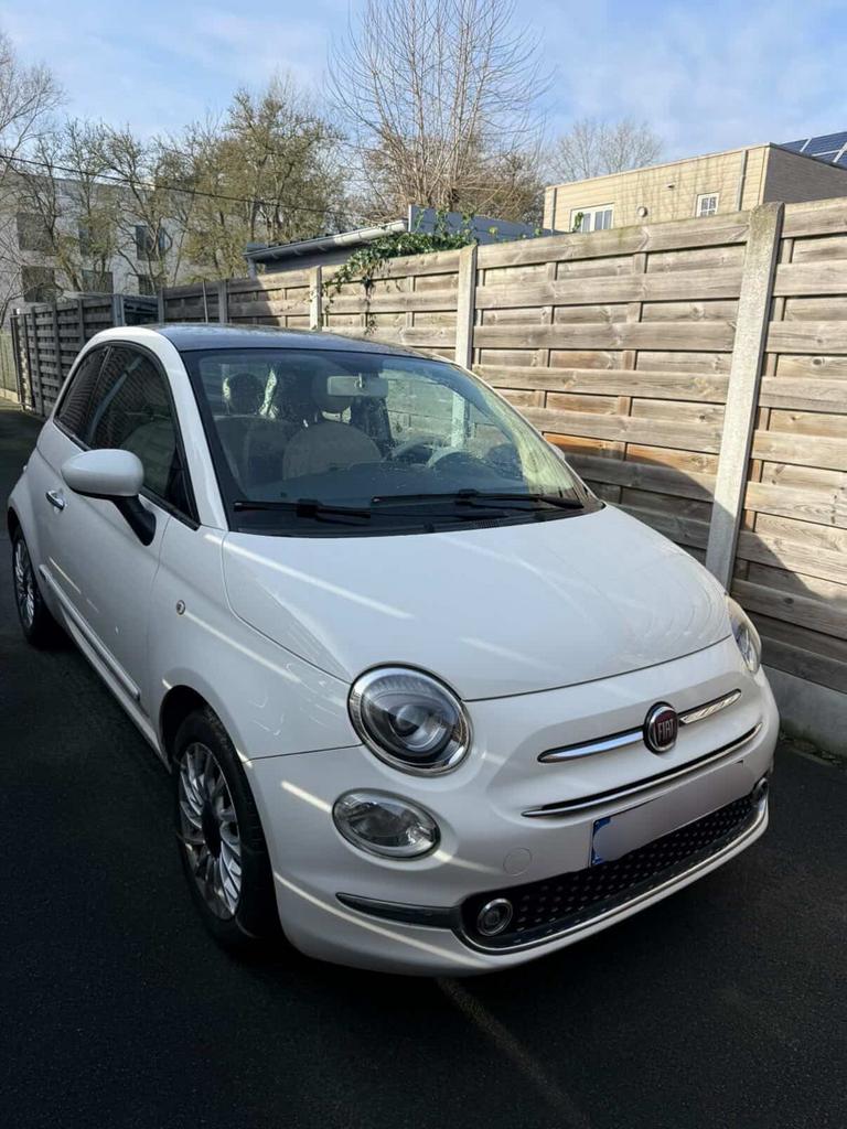 Fiat 500 Lounge 1.2 Bz 8v Bianco, Auto's, Fiat, Voorwielaandrijving, 4 zetels, 4 cilinders, Leder en Stof