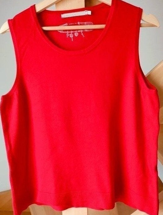 Tricot/gebreide top Passport maat 44, rood. 42/40 kan ook, Kleding | Dames, Passport, Maat 42/44 (L), Ophalen of Verzenden, Zo goed als nieuw