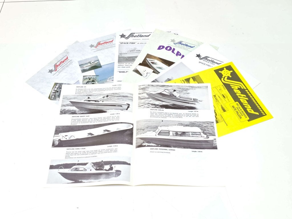 Originele SHETLAND folders en prijslijst collectie, Watersport en Boten, Niet ingevuld, Niet ingevuld, Ophalen of Verzenden, Zo goed als nieuw