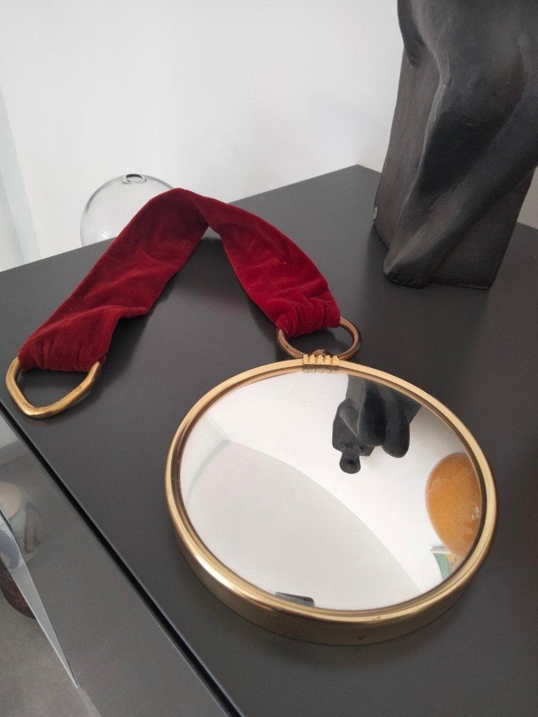 1970s vintage convex spiegel butler eye, Enlèvement ou Envoi, Utilisé, Rond, Moins de 50 cm