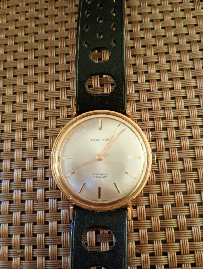 Mercator 21 jewels incabloc, Handtassen en Accessoires, Horloges | Heren, Ophalen of Verzenden, Gebruikt, Polshorloge, Overige merken
