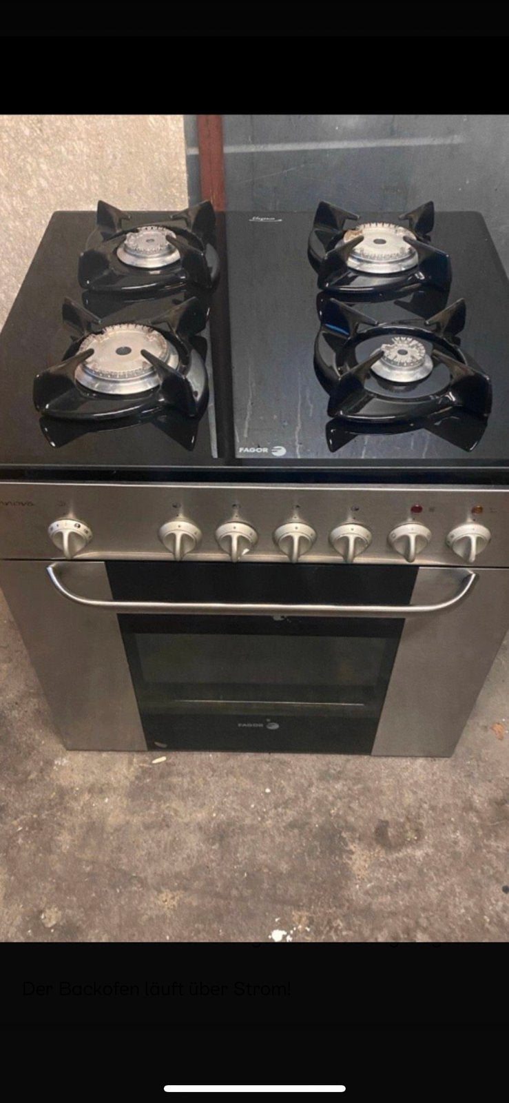 Cuisinière encastrable avec four électrique - FAGOR, Electroménager, 4 zones de cuisson, Encastré, Comme neuf, Enlèvement