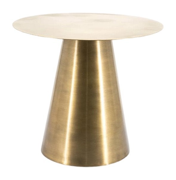 By-Boo Mastic bijzettafel goud rond, Ophalen, Minder dan 45 cm, Minder dan 55 cm, Metaal of Aluminium