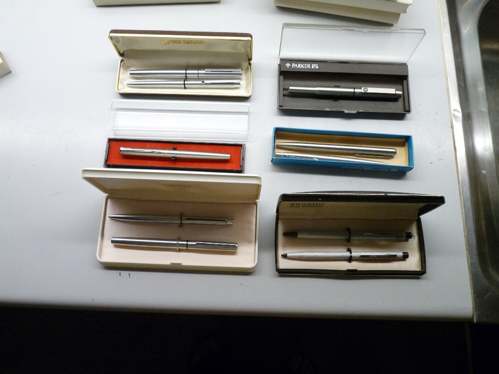 parker, waterman, senator, chairman -balpennen, Verzamelen, Pennenverzamelingen, Ophalen of Verzenden, Gebruikt, Vulpotlood, Parker
