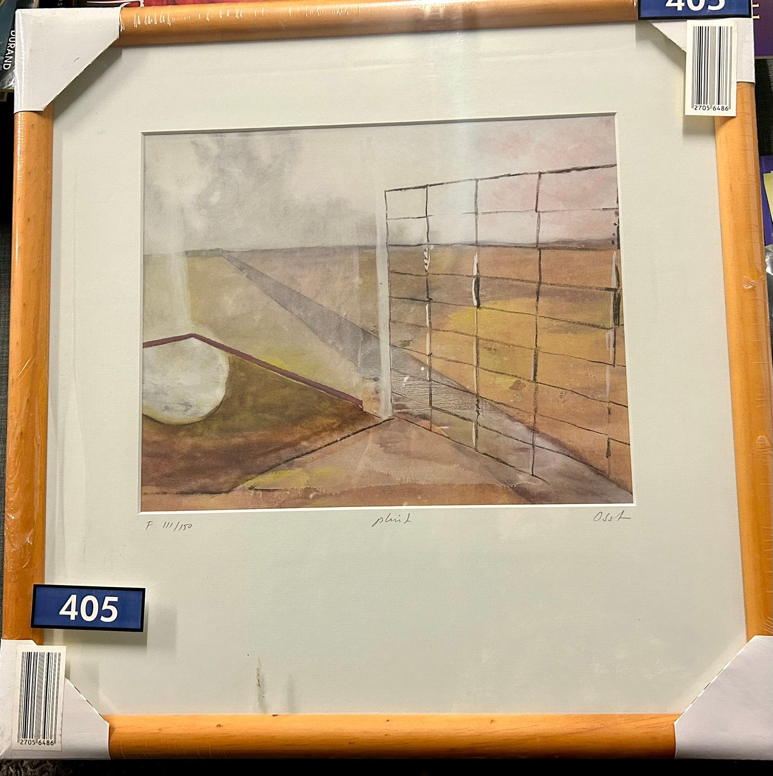 Genummerde litho "Pluit" – Christian Straetling – nr.111/150, Ingelijst, Ophalen, Lithografie