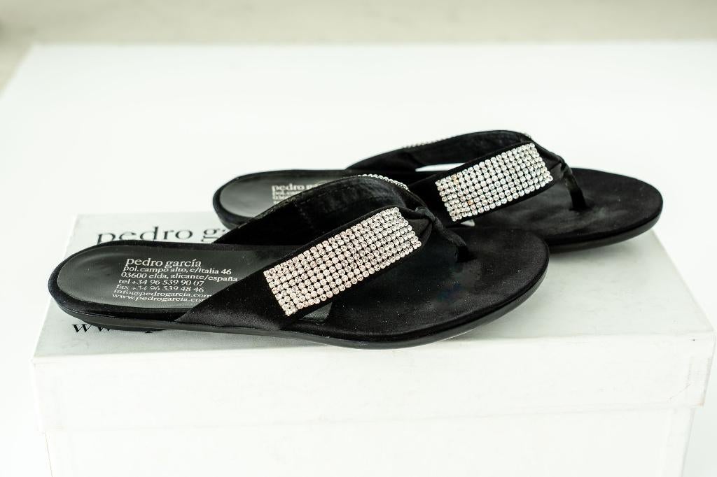 Schoenen, merk Pedro Garcia, maat 36, als nieuw, Slippers, Verzenden, Zwart, Zo goed als nieuw