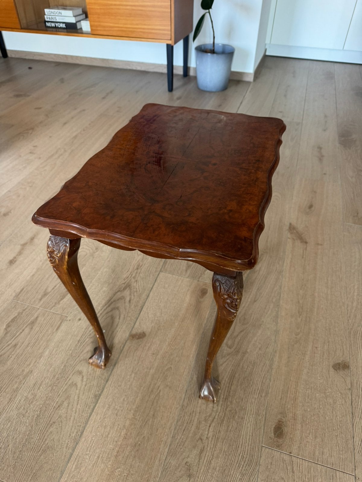 Antieke bijzettafel, Maison & Meubles, 45 à 60 cm, Enlèvement, Utilisé, Rectangulaire