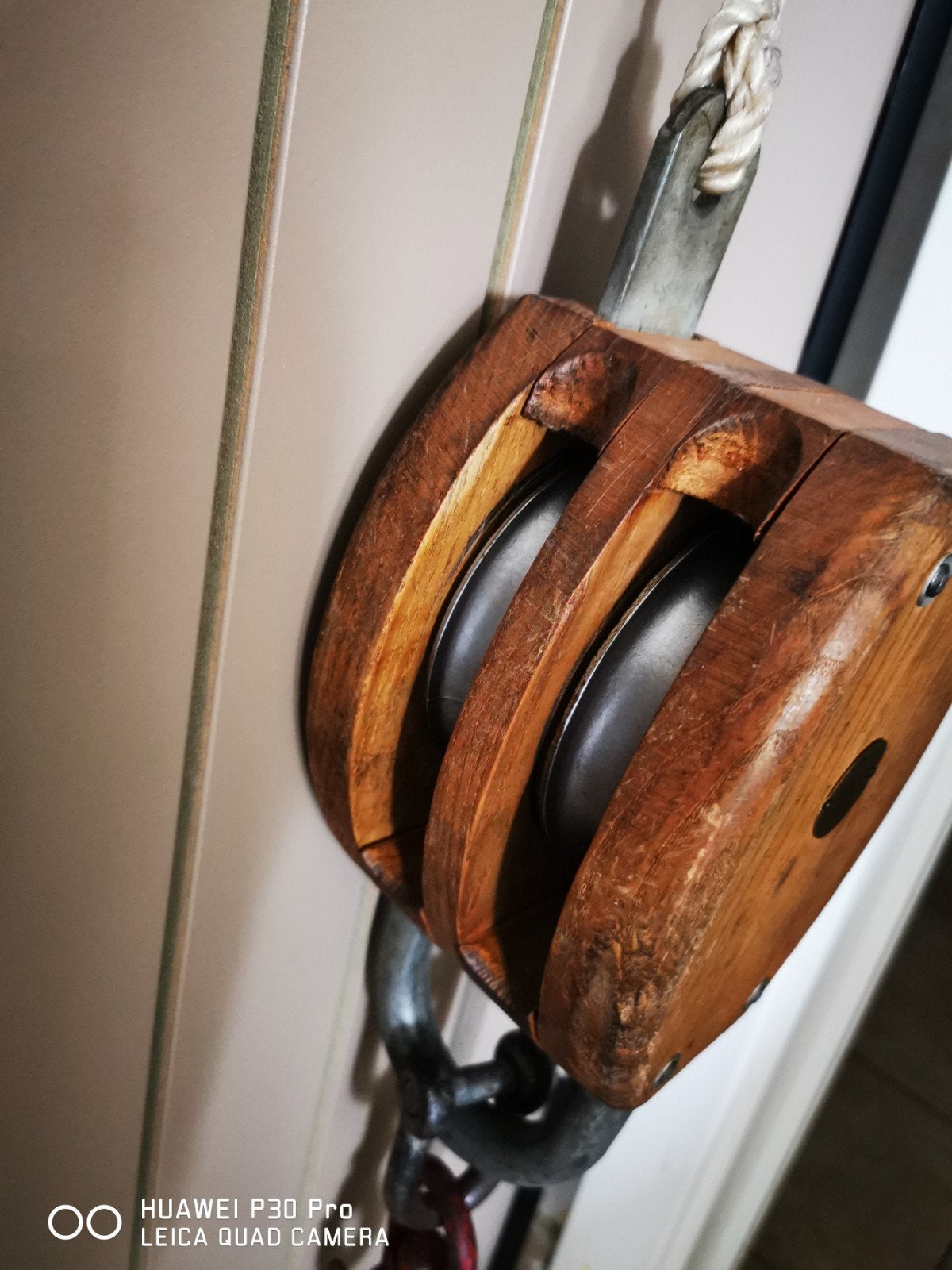 2 antieke katrollen.., Antiek en Kunst, Antiek | Gereedschap en Instrumenten, Ophalen