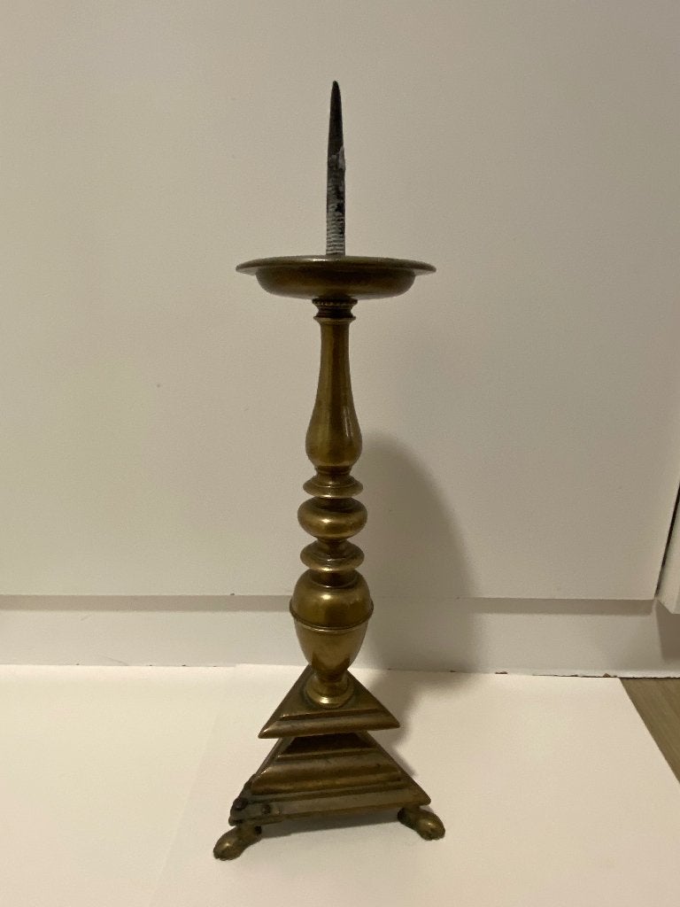 Chandelier gothique en bronze d’époque, Antiquités & Art, Enlèvement ou Envoi, Cuivre ou Bronze
