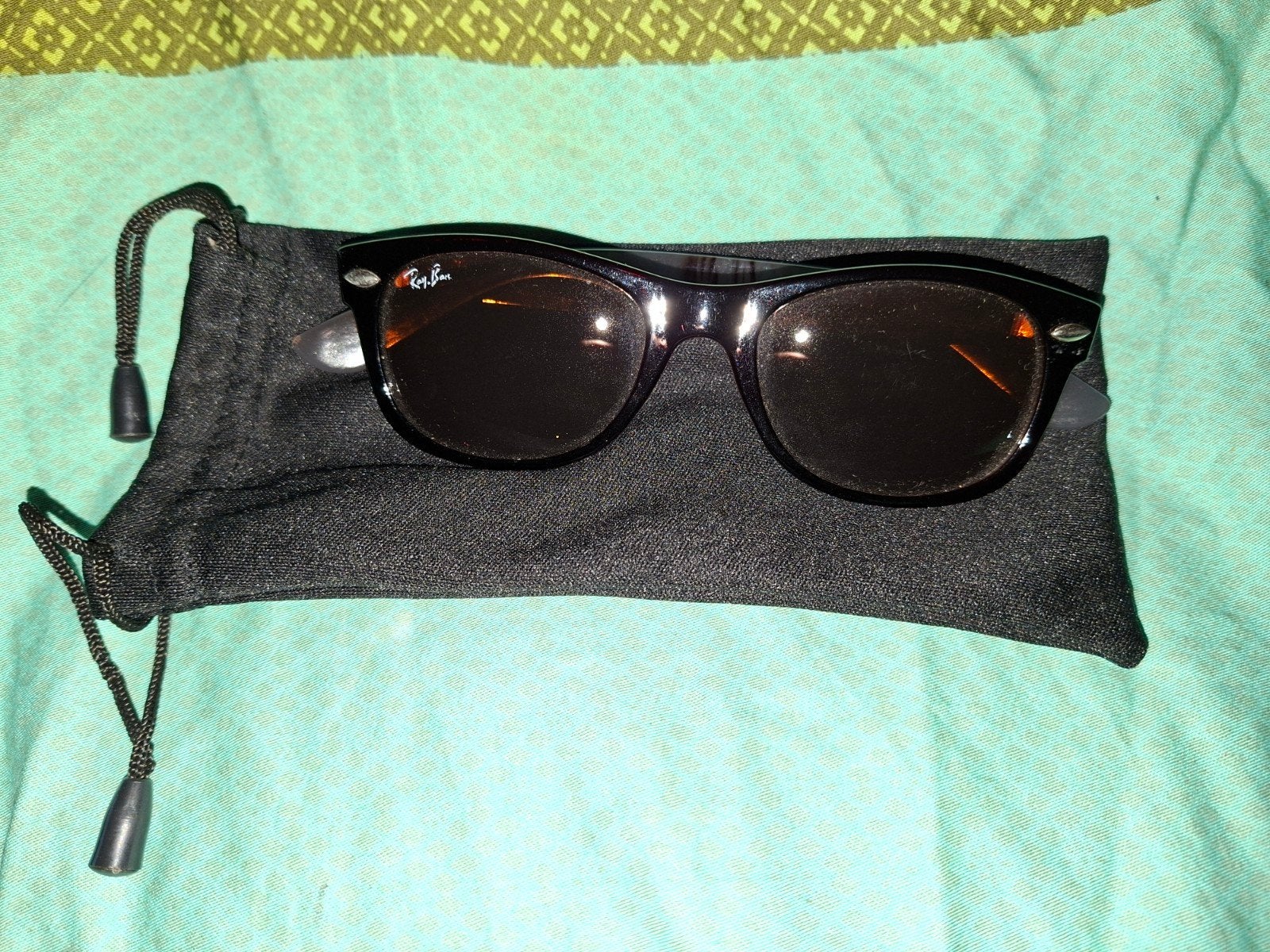 Ray ban wayfarer, Zonnebril, Bruin, Ophalen of Verzenden, Zo goed als nieuw