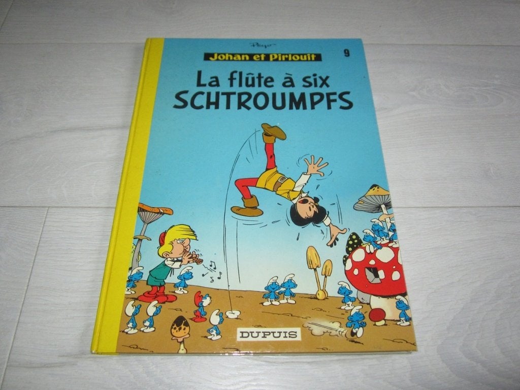 Johan & Pirlouit - La flûte à six schtroumpf - dos rond 1974, Peyo, Enlèvement ou Envoi, Une BD, Utilisé