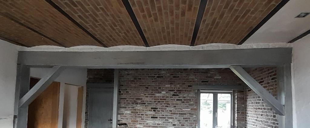 Oude Eiken Balk 4,56m, Bois dur, Enlèvement, Utilisé, 250 cm ou plus
