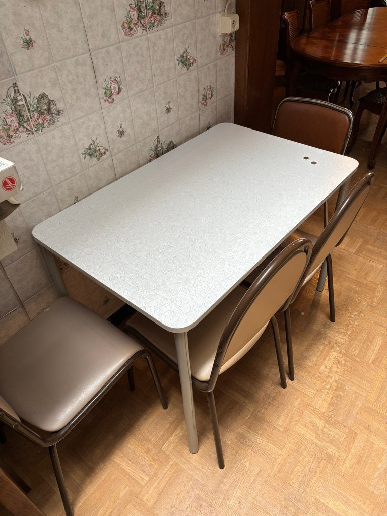 Keukentafel + 4 stoelen, Huis en Inrichting, Tafels | Eettafels, Ophalen