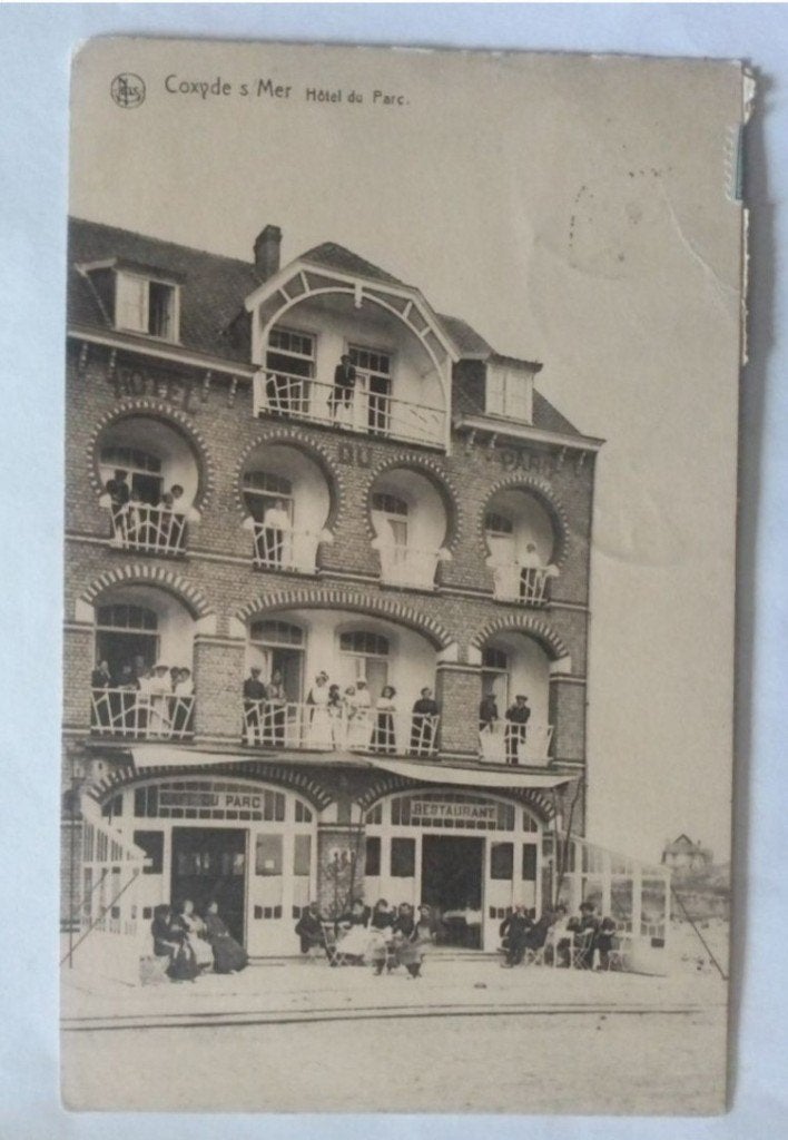 COXYDE  1923 COXYDE S/MER HÔTEL DU PARC, Enlèvement ou Envoi, 1920 à 1940, Affranchie, Flandre Occidentale