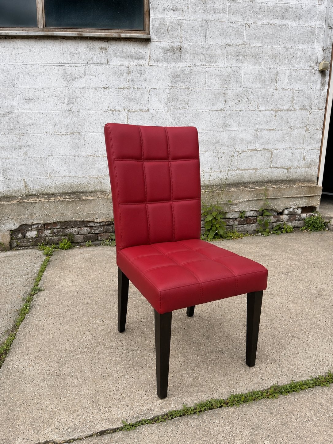 Lot de chaise de restaurant - rougebordeaux et noir, Maison & Meubles, Chaises, Rouge, Contemporain, Enlèvement, Cuir