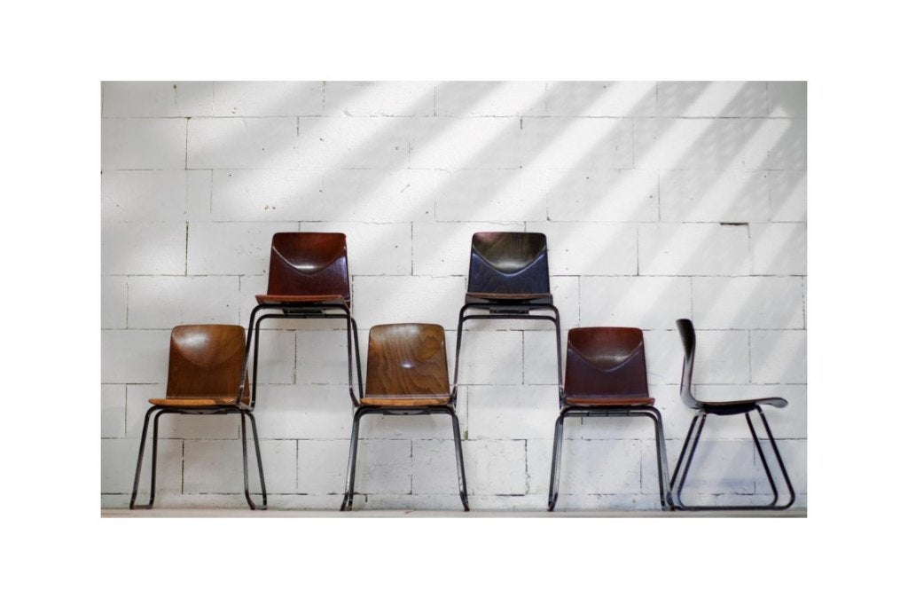 Geweldige Retro Vintage Elmar Flötotto Pagholz stoelen S23, Enlèvement