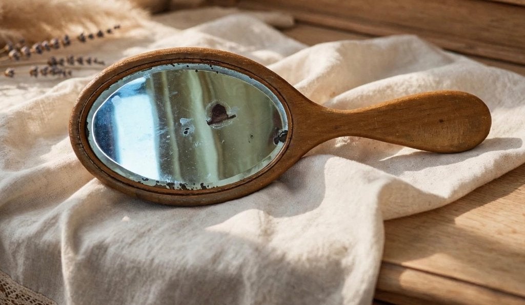 miroir à main en brocante, Suède, 1960, Enlèvement ou Envoi