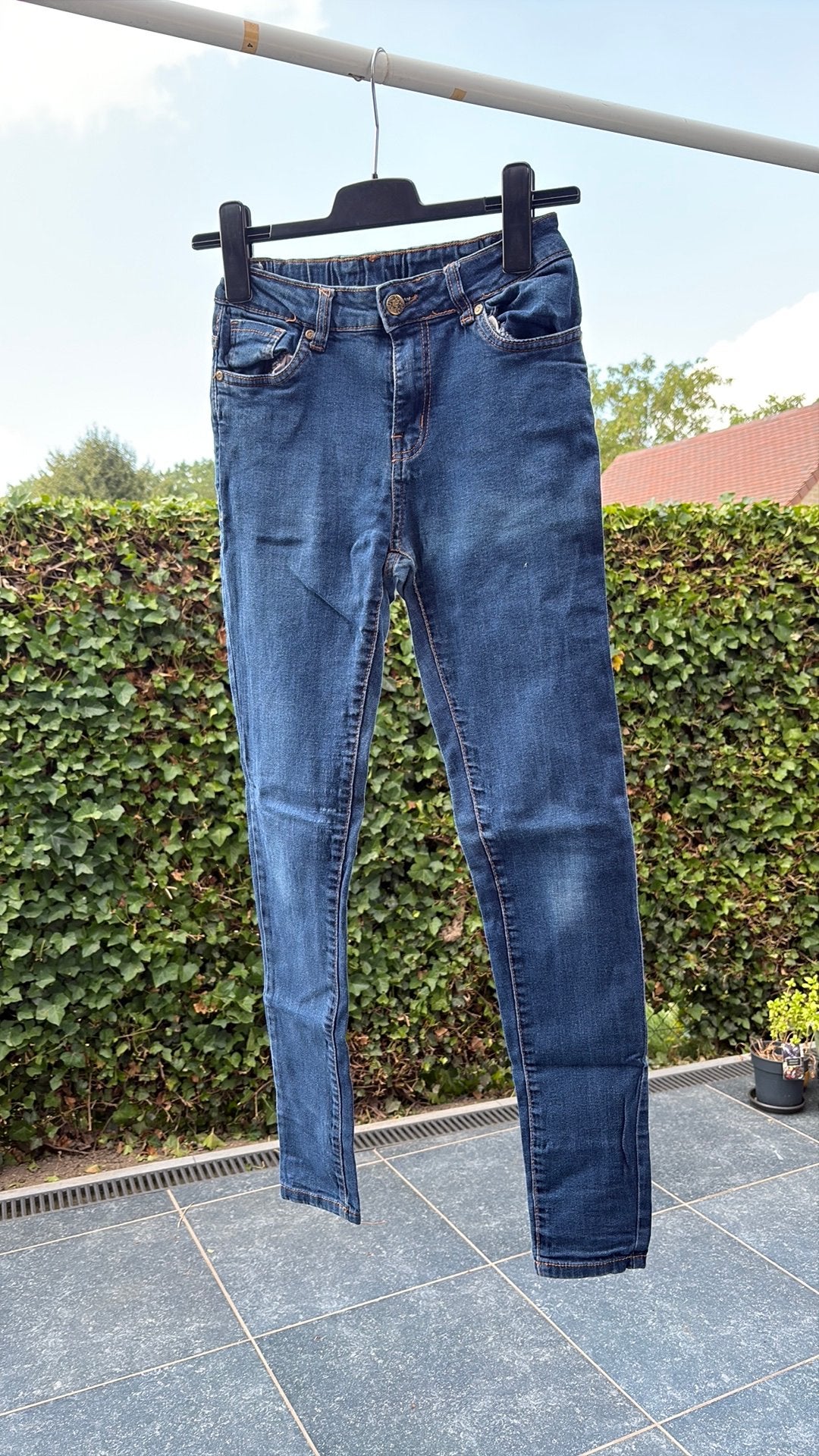 Skinny jeans, Enlèvement, Porté, Bleu