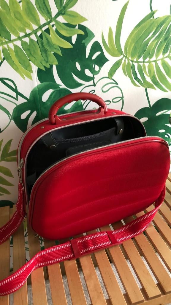 rode beautycase hard cover, Verzenden, Hardcase, Rood, Zo goed als nieuw