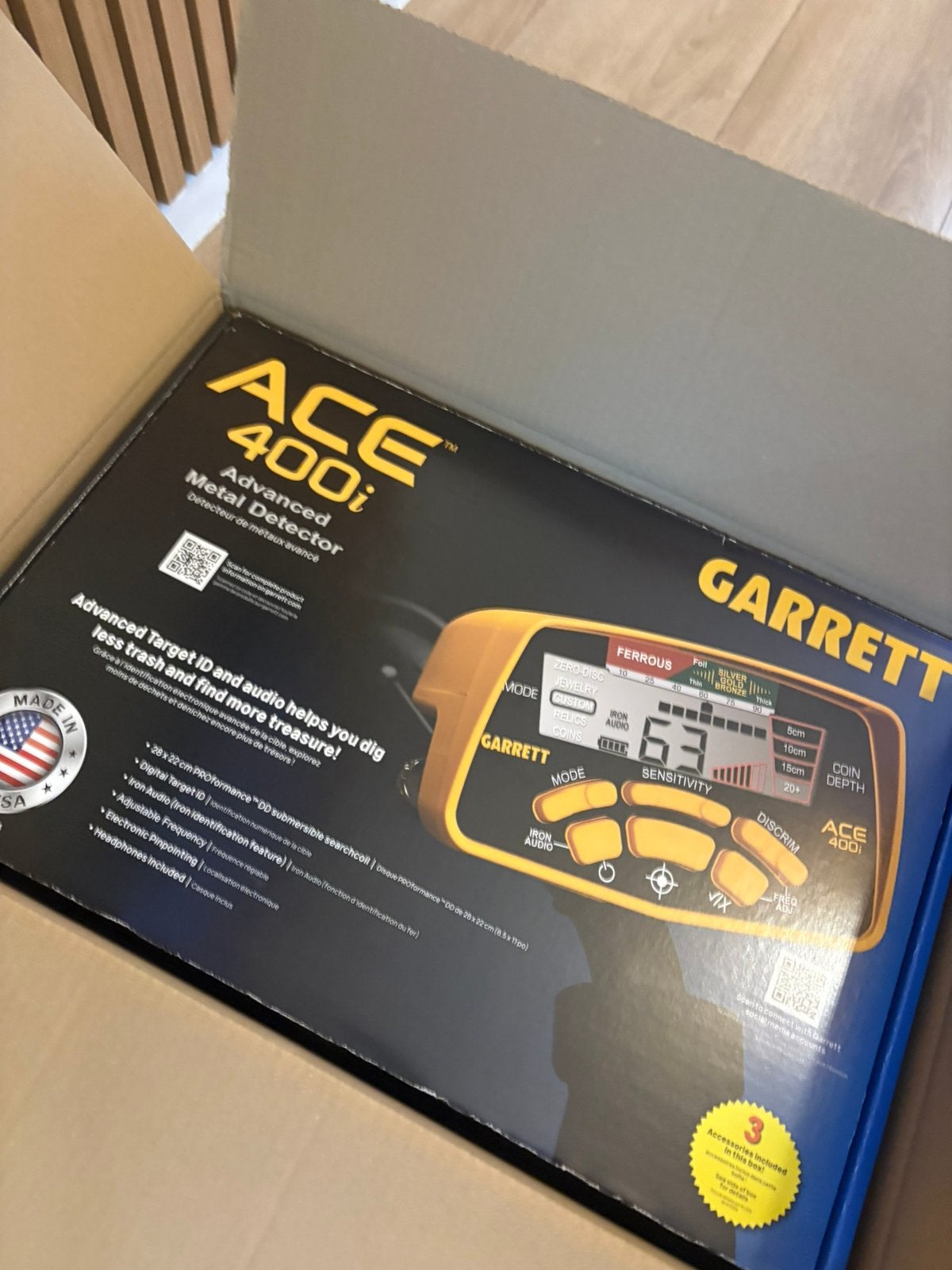 Garrett ACE 400i metaaldetector, Hobby en Vrije tijd, Ophalen, Zo goed als nieuw, Garrett