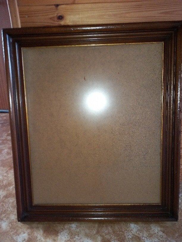 Encadrement photo, Avec verre, Enlèvement, Bois, Marron