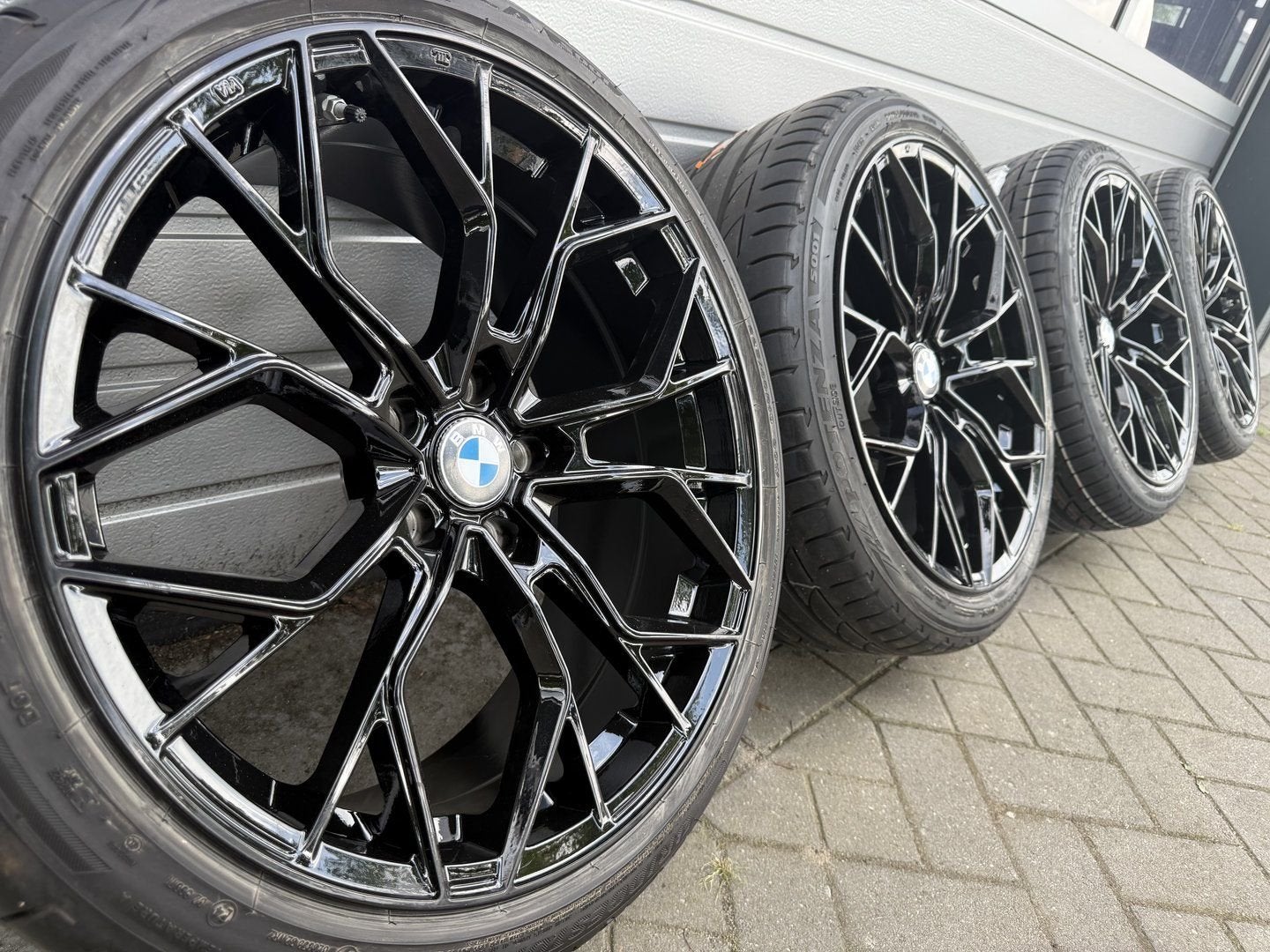zwarte 19 inc BMW 3 4 serie G20 G21 G22 G23 i4 velgen banden, 19 inch, -, -, Banden en Velgen