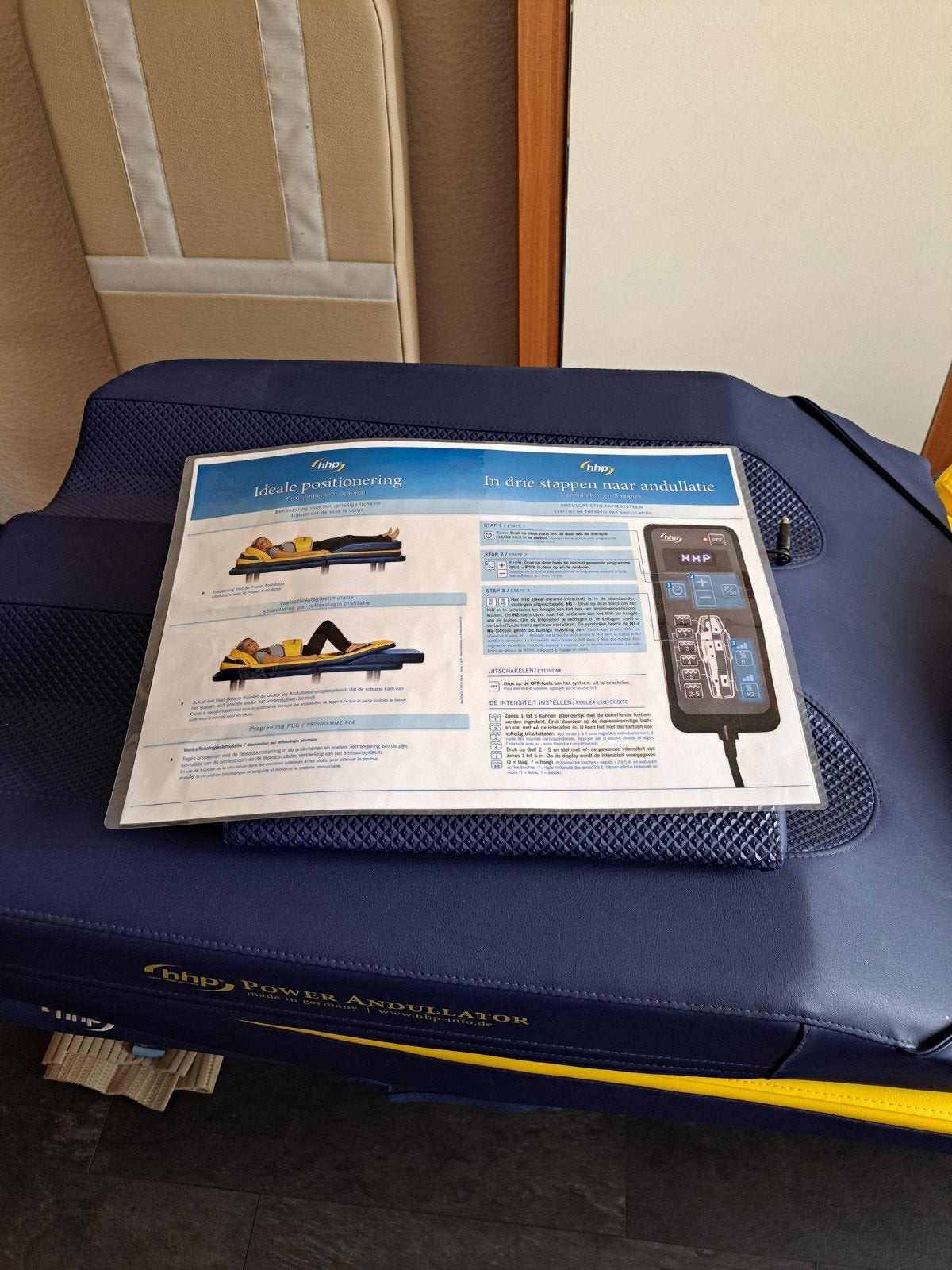 Massage tafel, Enlèvement