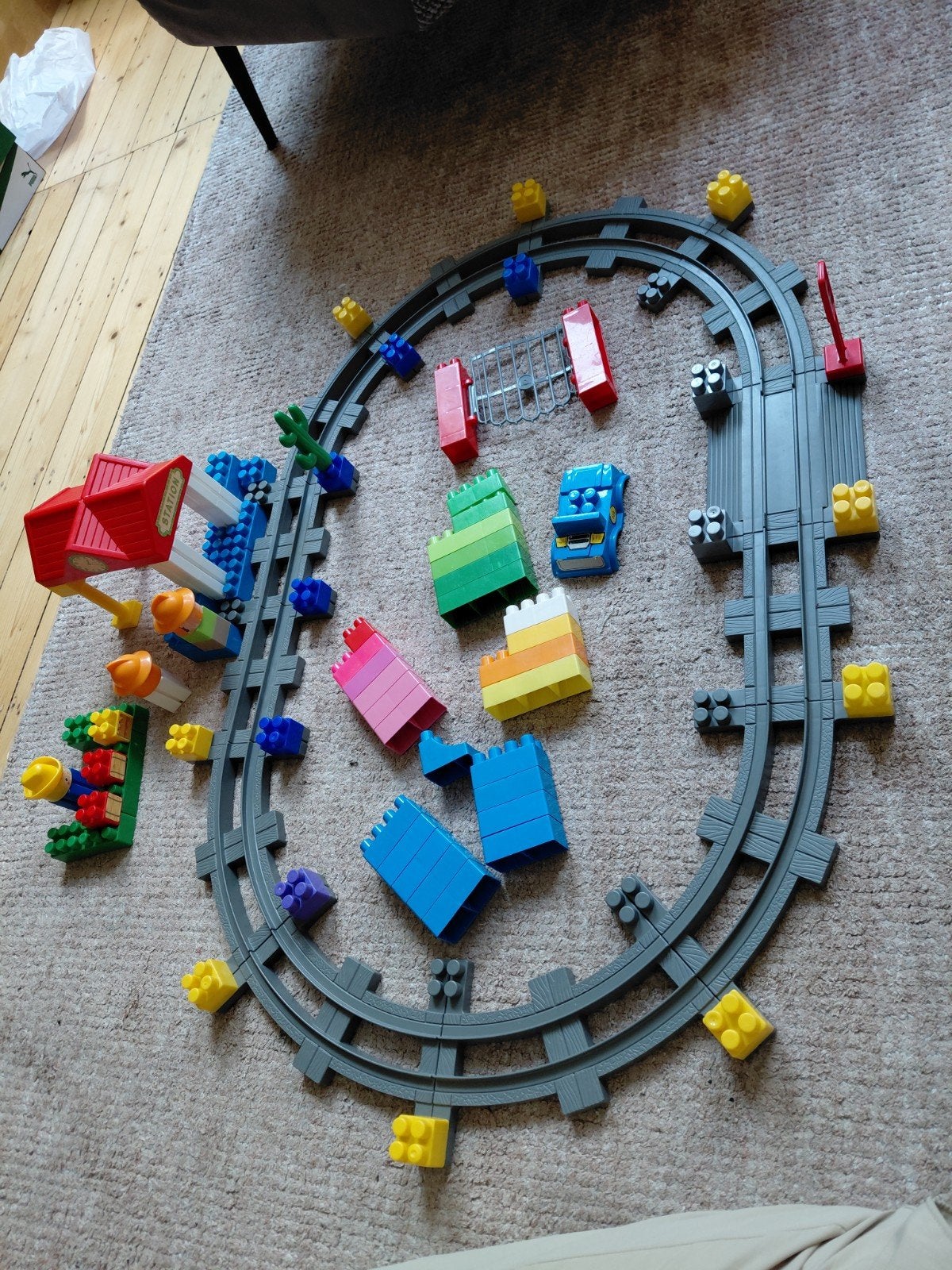 Treinspoor en bouwblokken, Enfants & Bébés, Enlèvement, Utilisé, Garçon ou Fille