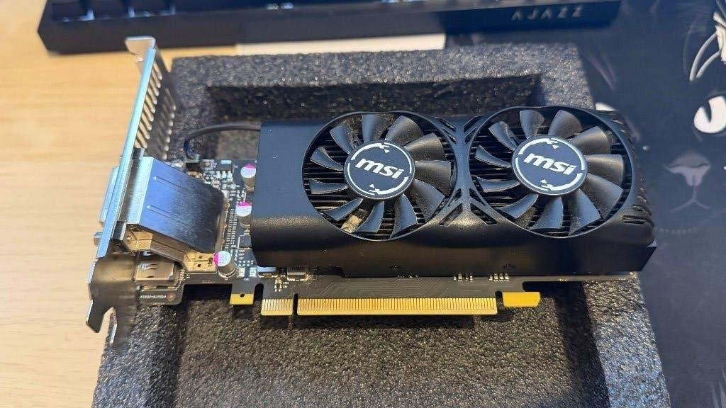 MSI GeForce GTX 1050 2GB GDDR5 Low Profile, Computers en Software, Videokaarten, PCI-Express 3, Gebruikt, HDMI, Ophalen of Verzenden