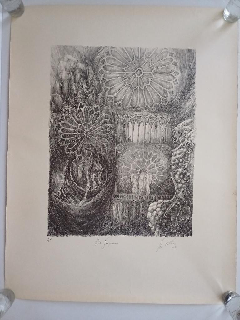 Luc Putman, Vier Seizoenen, 1981, Ophalen of Verzenden, Gravure, Gesigneerd
